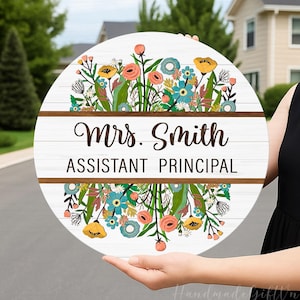 Assistant Principal Door Decor, Office Door Decor Sign, Welcome Classroom Sign, Guidance Counselor Door Hanger, Teacher Sign Gifts