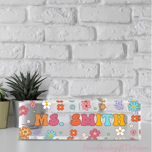 Teacher Desk Name Plate, Teacher Gifts Personalized, Custom Teacher Sign, Teacher Appreciation Gift, Teacher Name Sign, Teacher Gifts