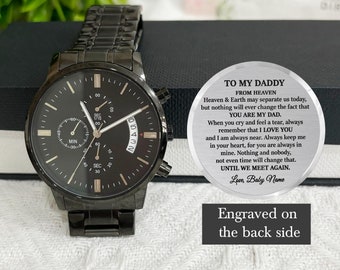 Miscarriage Keepsake for Dad Watch, Baby Loss Gift for a Dad, Pregnancy Loss Watch/Daddy of An Angel Gift, Loss of Child Memorial Gift