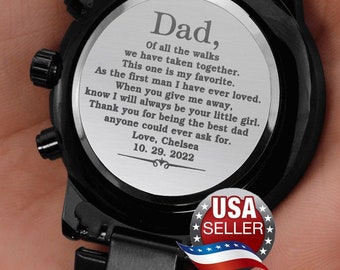 Father of The Bride Watch, Father of The Bride Gift from Daughter, Wedding Gift for Dad from Bride, Watch for Dad's Bride, Bride To Father