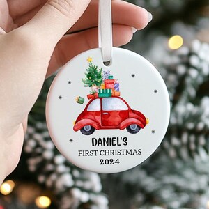 Baby&#39;s First Christmas Ornament, 1st Christmas Truck Ornament for Boys, Baby Boy Truck Ornament, Keepsake Ornament for Kids