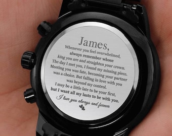 Cadeau de montre à mon homme, cadeau d’anniversaire pour mon homme, cadeau de petite amie, cadeau d’anniversaire de petit ami, cadeau romantique pour lui