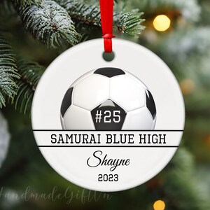 Personalized Soccer Christmas Ornament, Sports Christmas Ornament 2024, Soccer Team Christmas Ornament, Soccer Ornament Decor, Coach Gifts