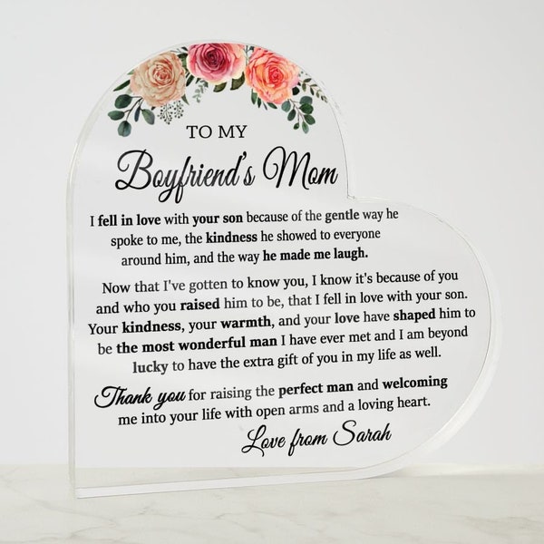 To My Boyfriend's Mom Gift, Mother's Day Gift for Boyfriend's Mom, Boyfriends Mom Gift from Sons Girlfriend, Boyfriends Mom Birthday Gift