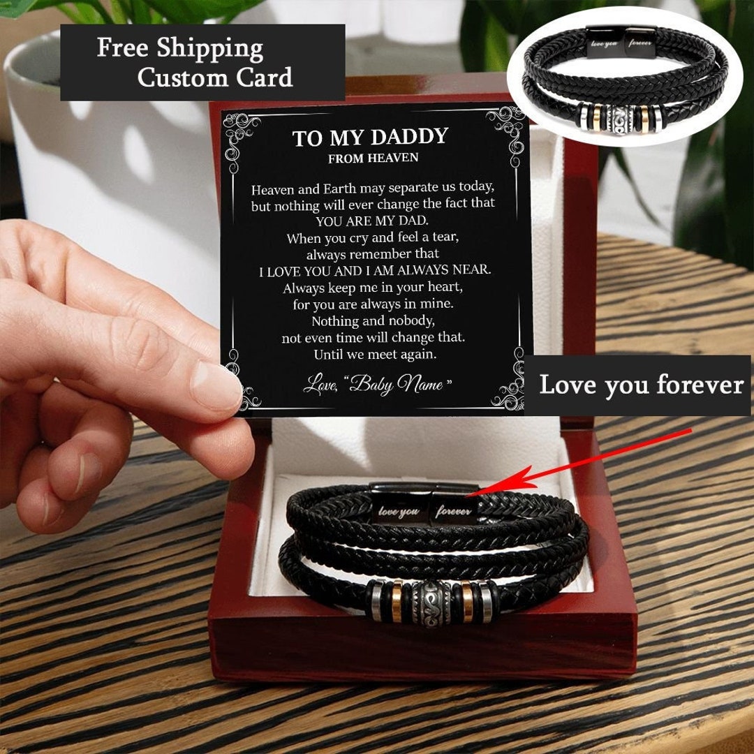 Miscarriage Bracelet Keepsake for Dad, Baby Loss Gift to a Dad