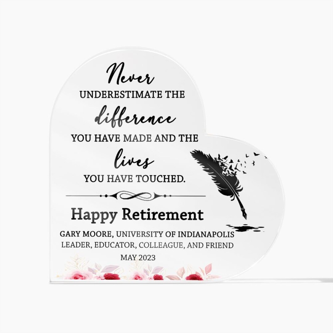 Personalized Happy Retirement Plaque, Retirement Gift for Teacher, Gift ...