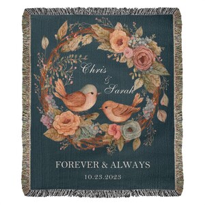 Personalized Wedding Blanket - Wedding Gift For Couple - Up to 4 Dogs main image 1