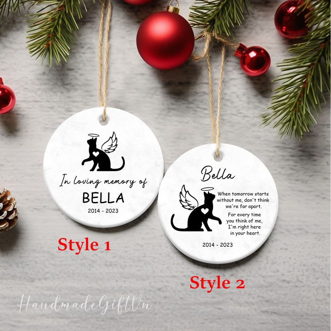 Personalized Pet Memorial Ornament Cat Memorial Ornament - Etsy