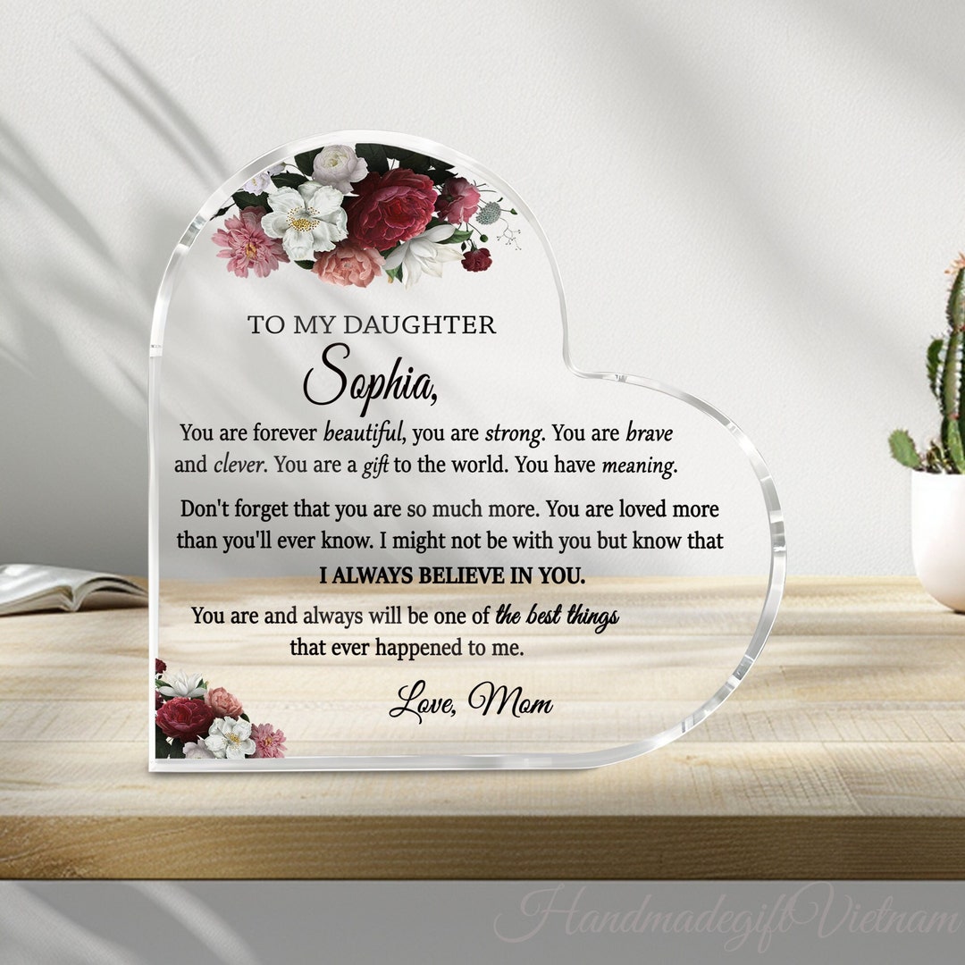 Personalized Daughter Acrylic Plaque - Gift Idea For Daughter From Mom - To My Daughter main image 1