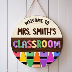 Custom 3D Teacher Door Sign, Classroom Decor, 3D Classroom Door Sign ...