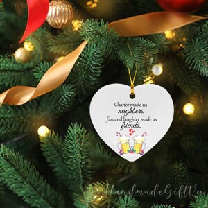 Weihnachtsbaum-Anhänger Für Nachbarn – „Nachbarn Durch Zufall, Freunde Nach Wahl“, In Geschenkbox