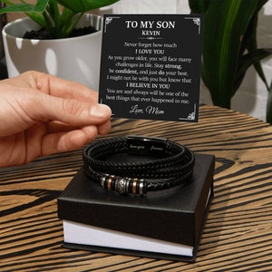 Bracelet for Son from Parents, Gift for Son on His Birthday, Grown Up Son Bracelet Gift, Graduation Gift for Son, Class of 2024 for Son image 3