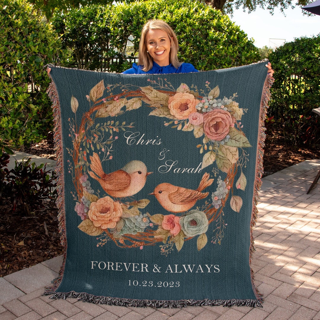 Personalized Wedding Blanket - Wedding Gift For Couple - Up to 4 Dogs