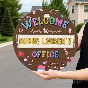 Personalized School Nurse Door Sign, School Nurse Gift, Custom School Nurse Door Hanger, New Nurse Sign, Back To School, Medical Room Decor