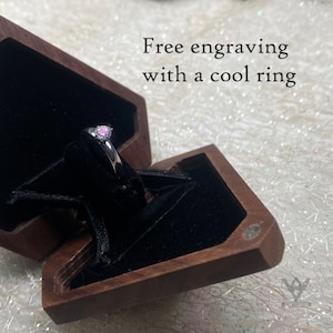 Pentagon ring box - Kinetic ring box - Turning ring holder - Twist ring box - Engagement ring box - Unique ring box