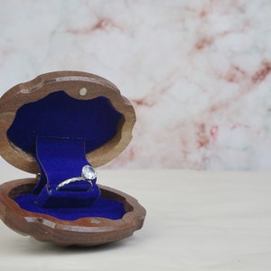 Muschel Verlobungsringbox - Muschel Ringbox - Blaue Ringbox - Vorschlag Ringbox - Einzigartige Ringbox - Urlaubsgeschenk