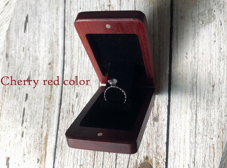 Slim Engagement Ring Box Personalization Jewelry Box Etsy