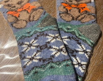 Decorated wool socks