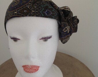 Bandeau cheveux femme chic vintage headband en soie de créateur