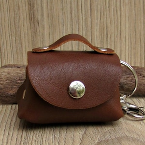 Bolsa de llave de cuero, bolsa de reloj, estuche de cuero, billetera pequeña con llavero, bolsa de auriculares, bolsa pequeña para monedas de cuero, regalos sofisticados