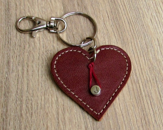 etsy personalized leather keychain