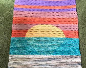 Summer Nights Throw Blanket - Crochet Pattern