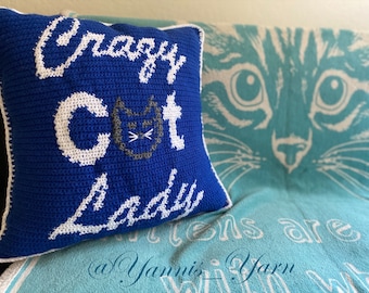 Crazy Cat Lady Pillow - Crochet Pattern