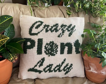 Crazy Plant Lady Pillow - Crochet Pattern