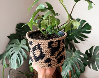 Luxe Leopard Basket- Crochet Pattern