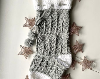 Rustic Pines Stocking Pattern, Digital Crochet Pattern