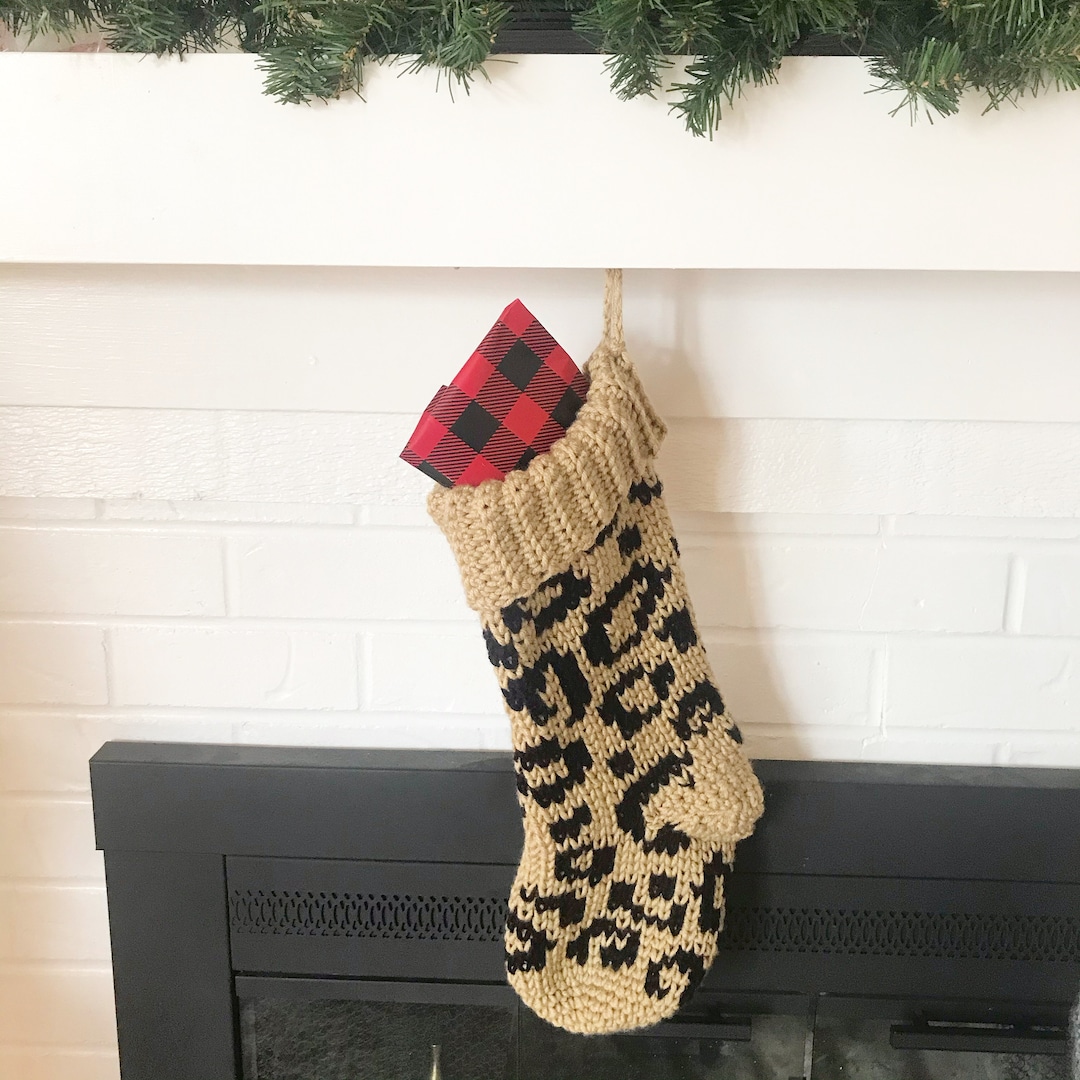 Luxe Leopard Stocking Pattern - Etsy