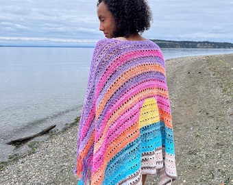 The Summer Nights Ruana - Crochet Pattern