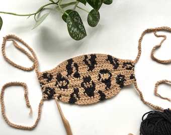 Belle Leopard Crochet Mask Pattern