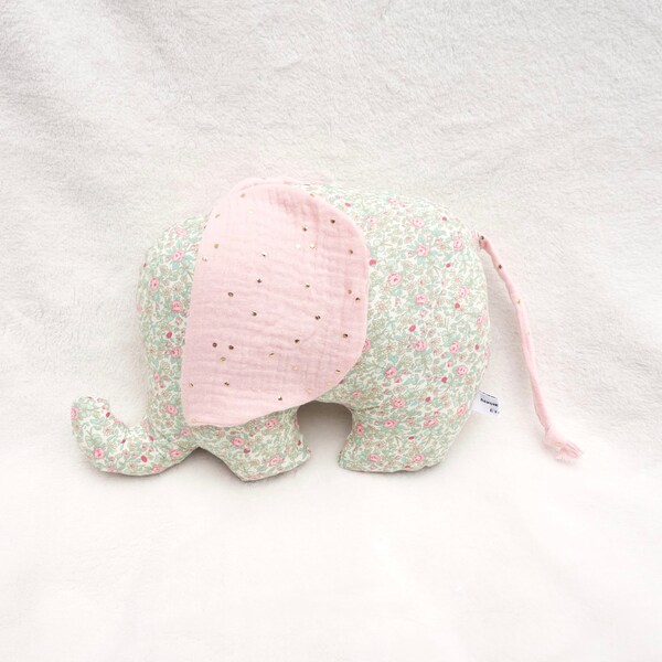 Doudou peluche fille elephant bebe original cadeau naissance noel  décoration chambre bebe