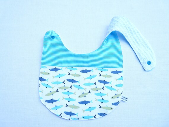 Bavoir Bebe 0 24 Mois Poissons Etsy