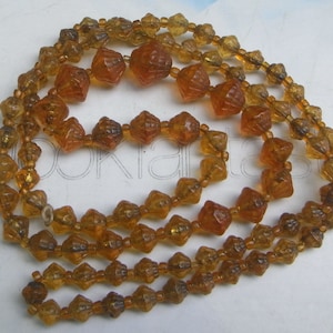 Art Deco Pressed Glass Neiger Brothers Translucent Beads Necklace Czech