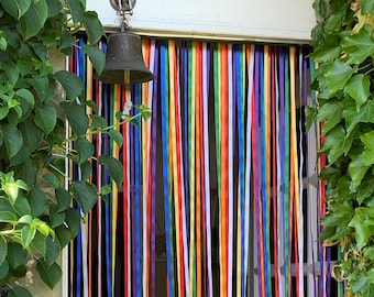 Regenbogen – Pride Ribbon Vorhang – maßgefertigter Türvorhang/Fliegenvorhang/Insektenschutz/Wandbehang/Fensterjalousie/Regenbogen-Dekor/Hintergrund