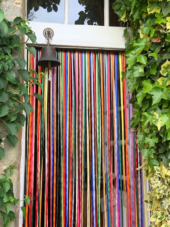 Ribbon Curtain/ Fly Curtain. Festival Colours. Made to Measure