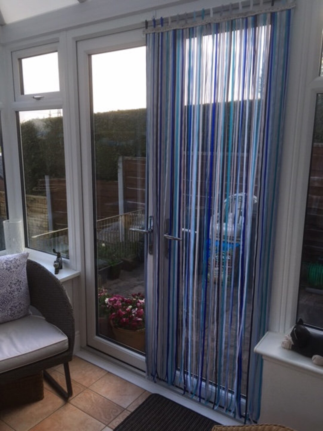 Ribbon/fly Curtain/door Curtain Cornish Sea Spray Made to Etsy