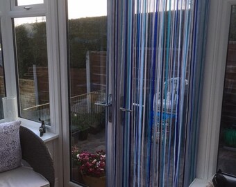 Ribbon curtain /Fly curtain/Door curtain- Cornish Sea spray - Made to measure curtains / insect screen/indoor decor