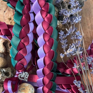 Romance handfasting cord - woven ribbon tie for handfasting/wedding/vow renewal ceremony