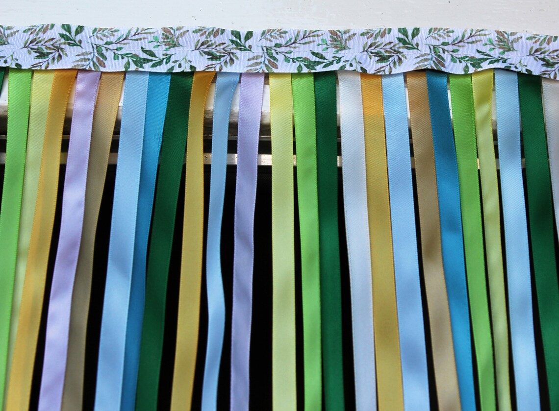 Ribbon Curtain/ Fly Curtain Spring Colours Made to Measure Etsy