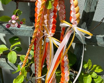 Sunflower woven ribbon handfasting cord