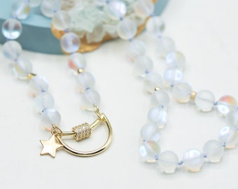 Mystic Aura Mermaid Glass Bead Necklace
