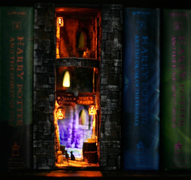 Magical Medieval Alley Themed Booknook. 