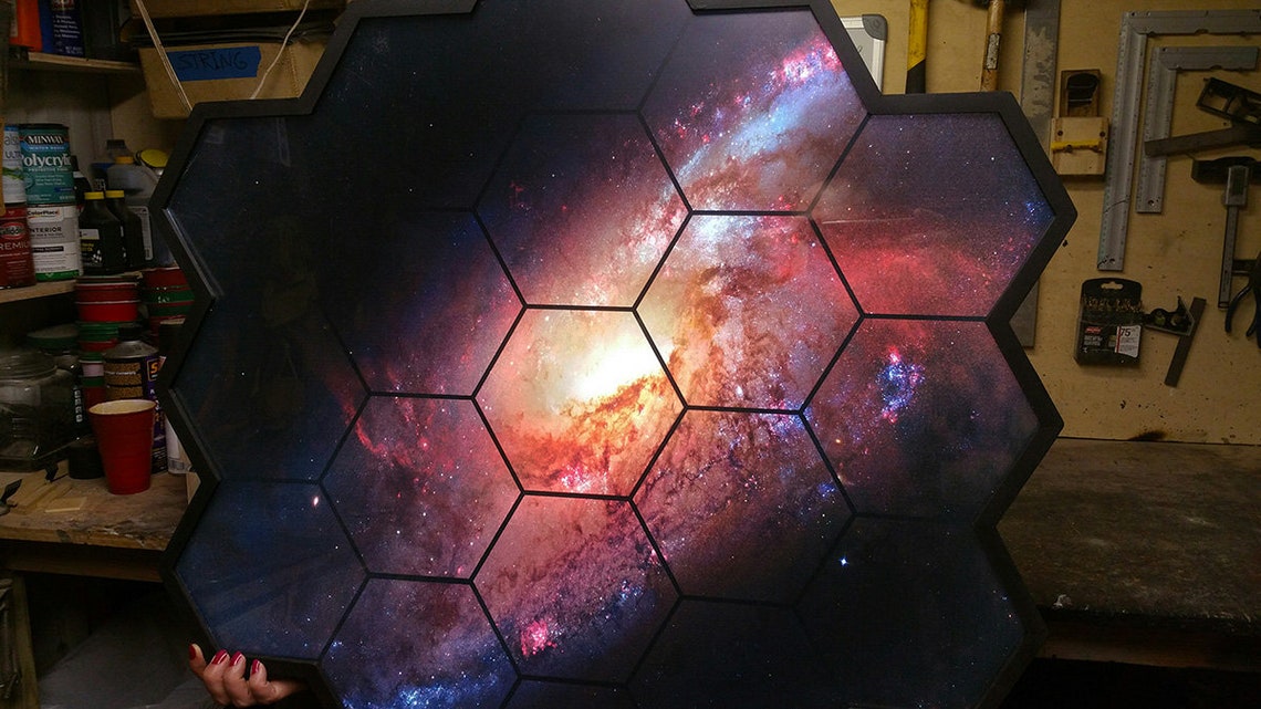 James b Telescope themed LED picture. Etsy