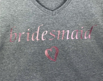 Bridesmaid T-shirt | Wedding T Shirt | Bridal Party Shirt