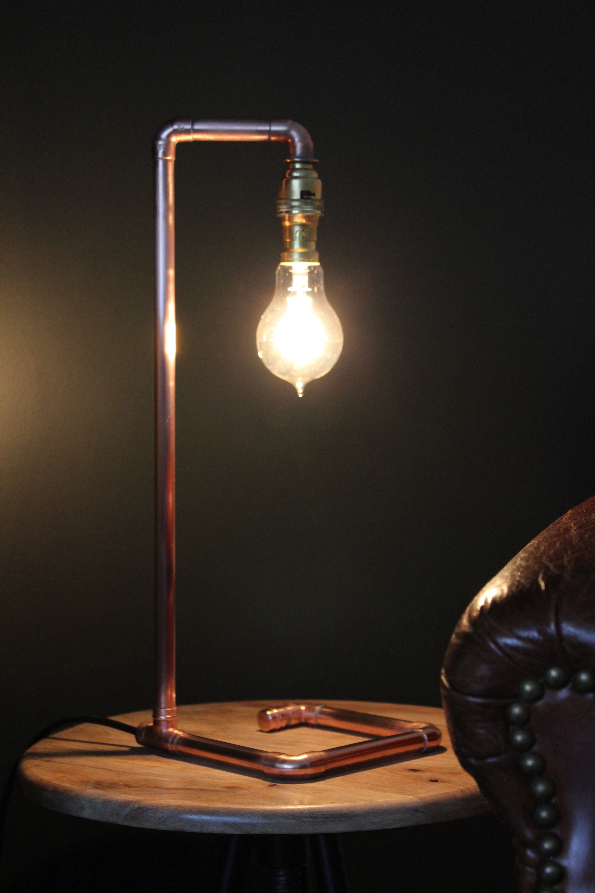 Industrial Copper Lamp Copper Pipe Copper Wedding Etsy