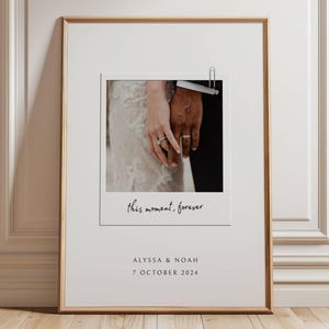 Aangepaste paar polaroid foto muurkunst print, gepersonaliseerd cadeau idee huwelijksverjaardag, romantisch cadeau-idee voor vrouw, cadeau voor ouders print