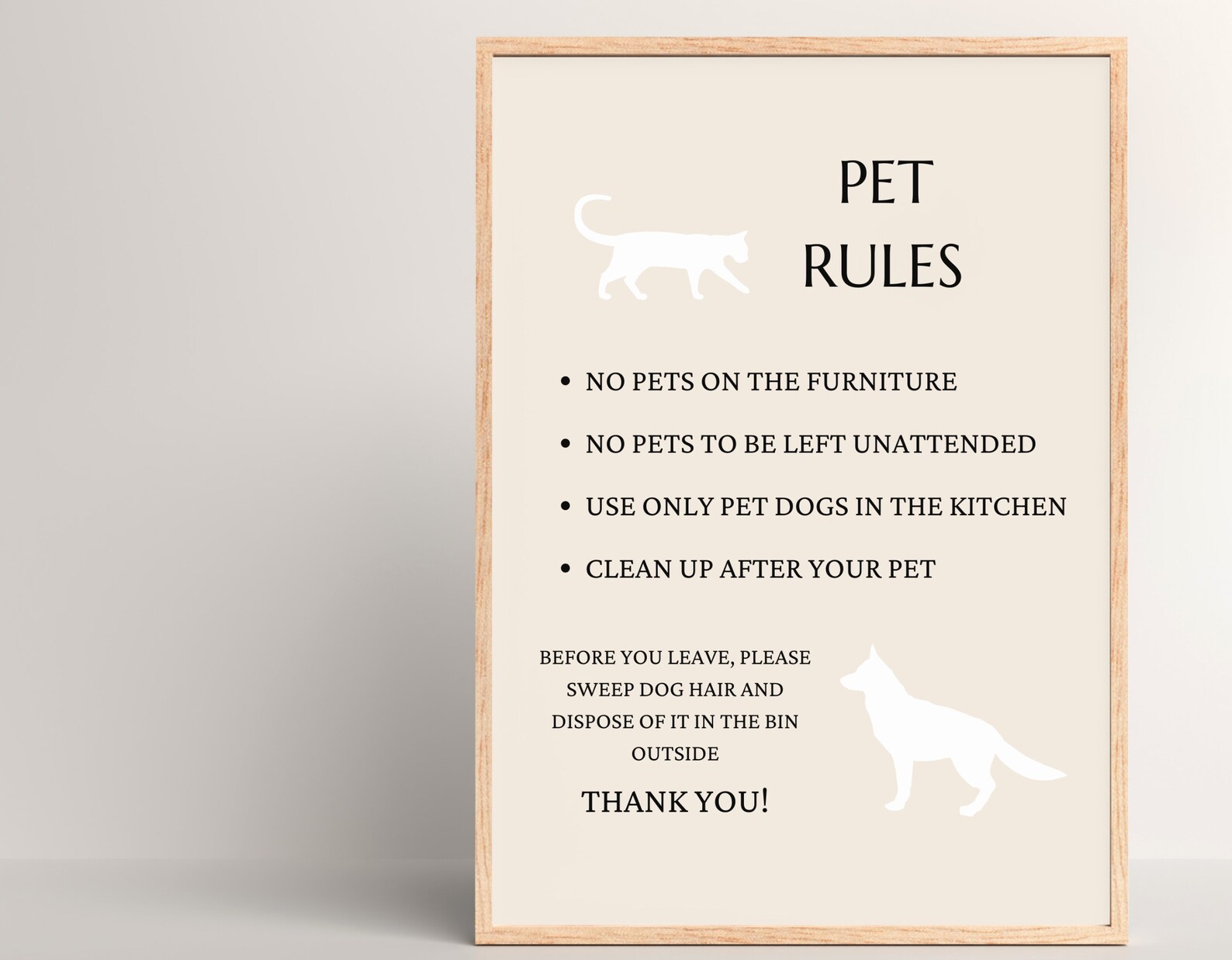 Pet Friendly Airbnb Sign Template Elegant Short Term Rental Etsy